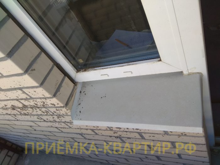 Приёмка квартиры в ЖК Муринский Посад: наплывы цементного раствора на стенах