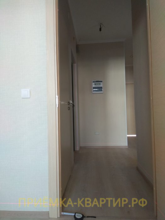 Приёмка квартиры в ЖК Ясно Янино: отклонение по вертикали 10 мм межкомнатной двери