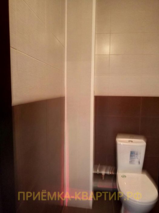 Приёмка квартиры в ЖК Лондон: Отклонение от вертикали в туалете свыше 20мм