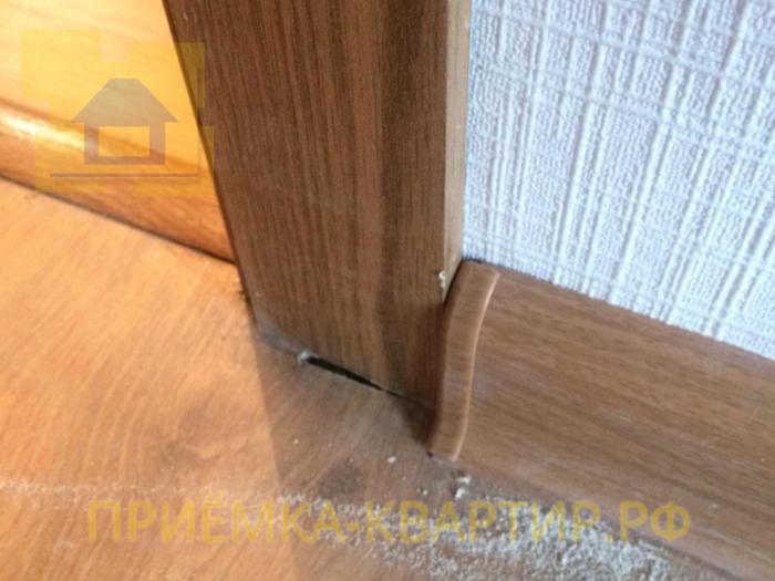 Приёмка квартиры в ЖК Астрид: Коротко подрезан ламинат