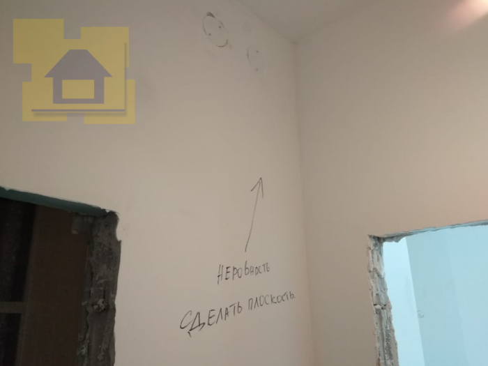 Приёмка квартиры в ЖК Светлановский: Местная неровность в углу свыше 1 см