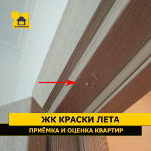 Приёмка квартиры в ЖК Краски Лета: Повреждение ламинации двери