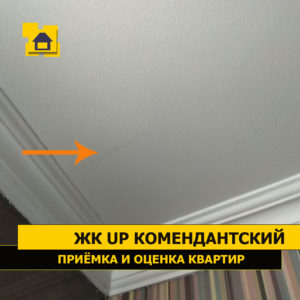 Приёмка квартиры в ЖК UP-квартал "Комендантский": Трещины по потолку