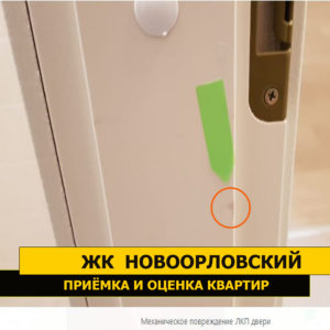 Приёмка квартиры в ЖК Новоорловский: Механическое повреждение ЛКП двери