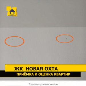 Приёмка квартиры в ЖК Новая Охта: Проявление ржавчины на обоях