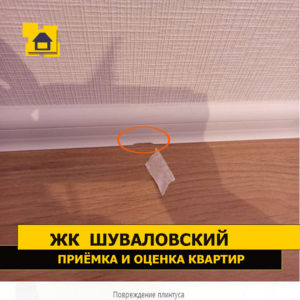 Приёмка квартиры в ЖК Шуваловский: Повреждение плинтуса