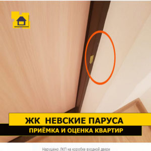 Приёмка квартиры в ЖК Невские Паруса: Нарушено ЛКП на коробке входной двери