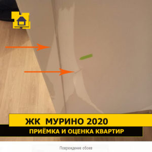 Приёмка квартиры в ЖК Мурино 2020: Повреждение обоев
