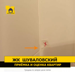 Приёмка квартиры в ЖК Шуваловский: Трещины по затирке швов плитки