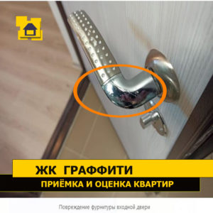 Приёмка квартиры в ЖК Граффити: Повреждение фурнитуры входной двери