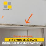Приёмка квартиры в ЖК Орловский парк: Механическое повреждение наличника межкомнатной двери