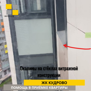 Приёмка квартиры в ЖК Кудрово: Окалины на стёклах витражной конструкции